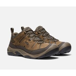 KEEN Circadia Men's Brown Leather Waterproof Hiking Boots Size 14 EUC